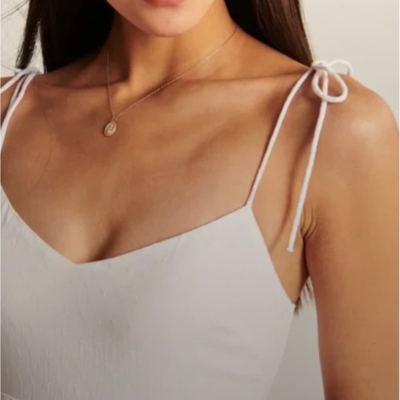 Abercrombie Tie-Strap Tiered Trapeze Midi Dress - Brand New! - Picture 2 of 6